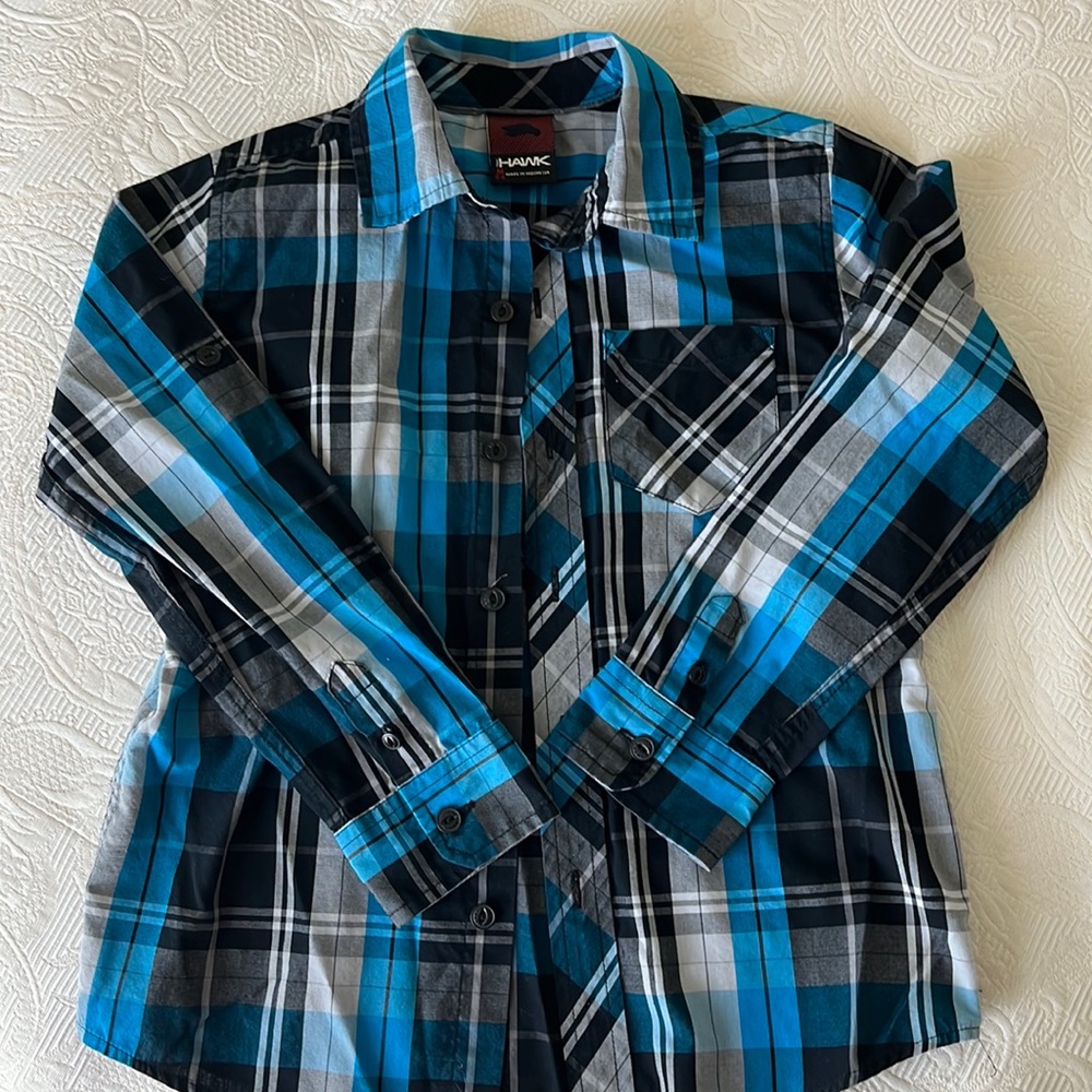 Little boys long sleeve Tony Hawk button down